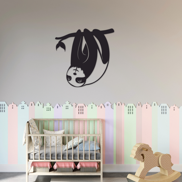 Happy Sloth - Metal Wall Art