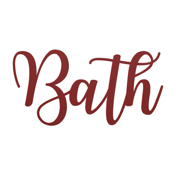 Bath - Metal Wall Art Words - Yucca Metal Art
