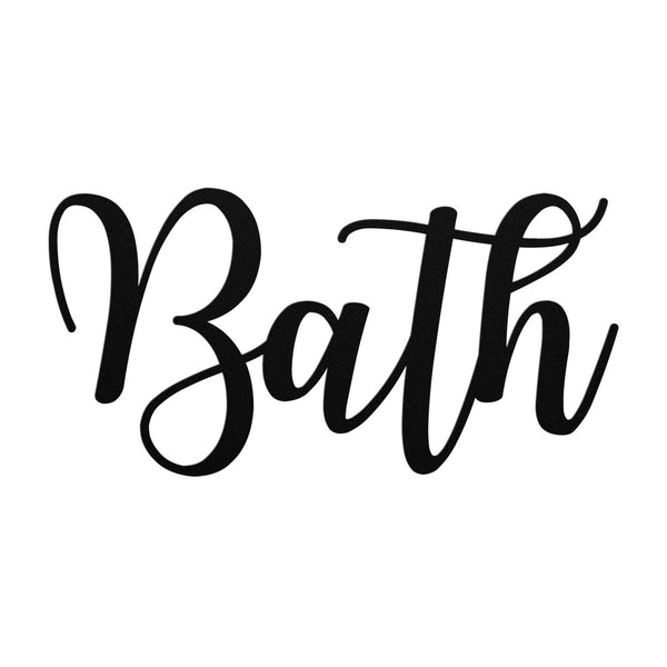 Bath - Metal Wall Art Words - Yucca Metal Art