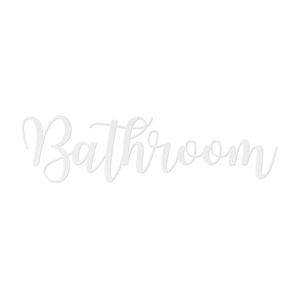 Bathroom - Metal Wall Art Words - Yucca Metal Art