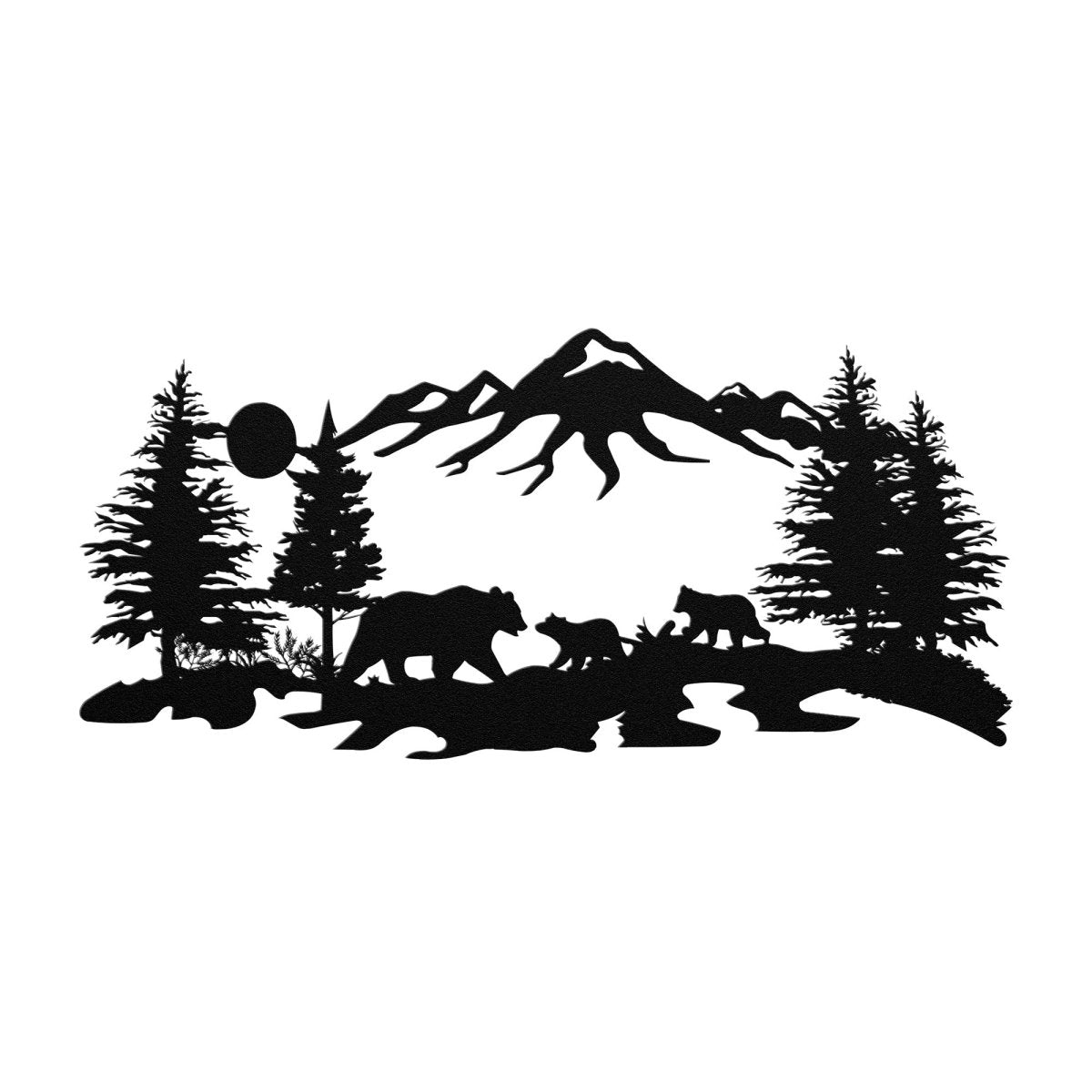 Bear and Cub - Metal Wall Art - Yucca Metal Art