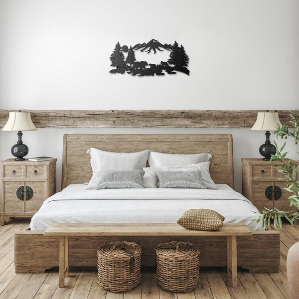 Bear and Cub - Metal Wall Art - Yucca Metal Art