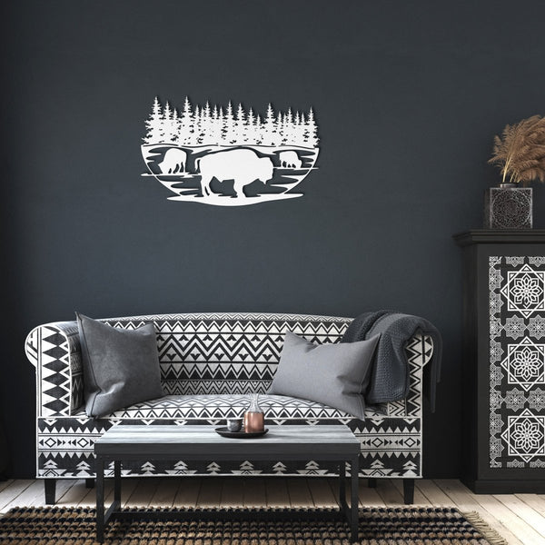 Buffalo - Metal Wall Art - Yucca Metal Art
