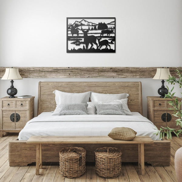 Deer and Fawn - Metal Wall Art - Yucca Metal Art