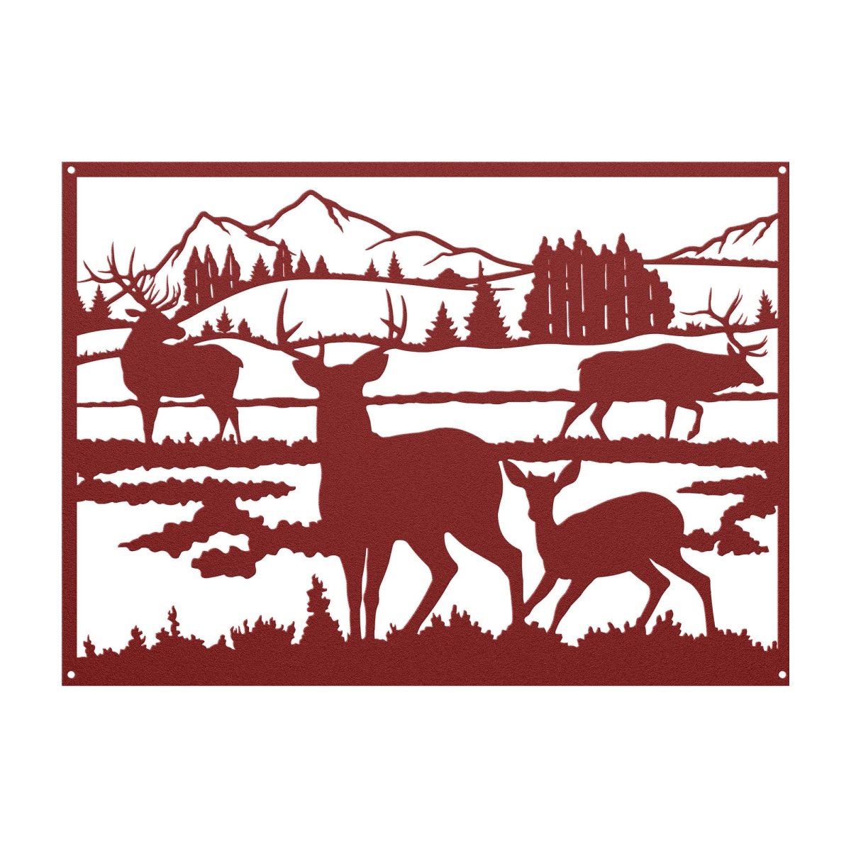Deer and Fawn - Metal Wall Art - Yucca Metal Art