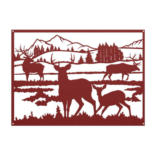 Deer and Fawn - Metal Wall Art - Yucca Metal Art