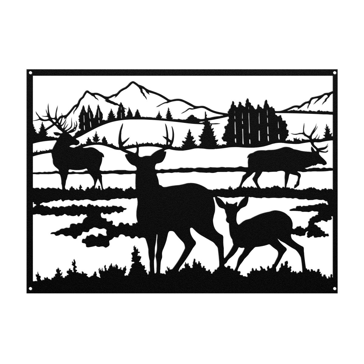 Deer and Fawn - Metal Wall Art - Yucca Metal Art