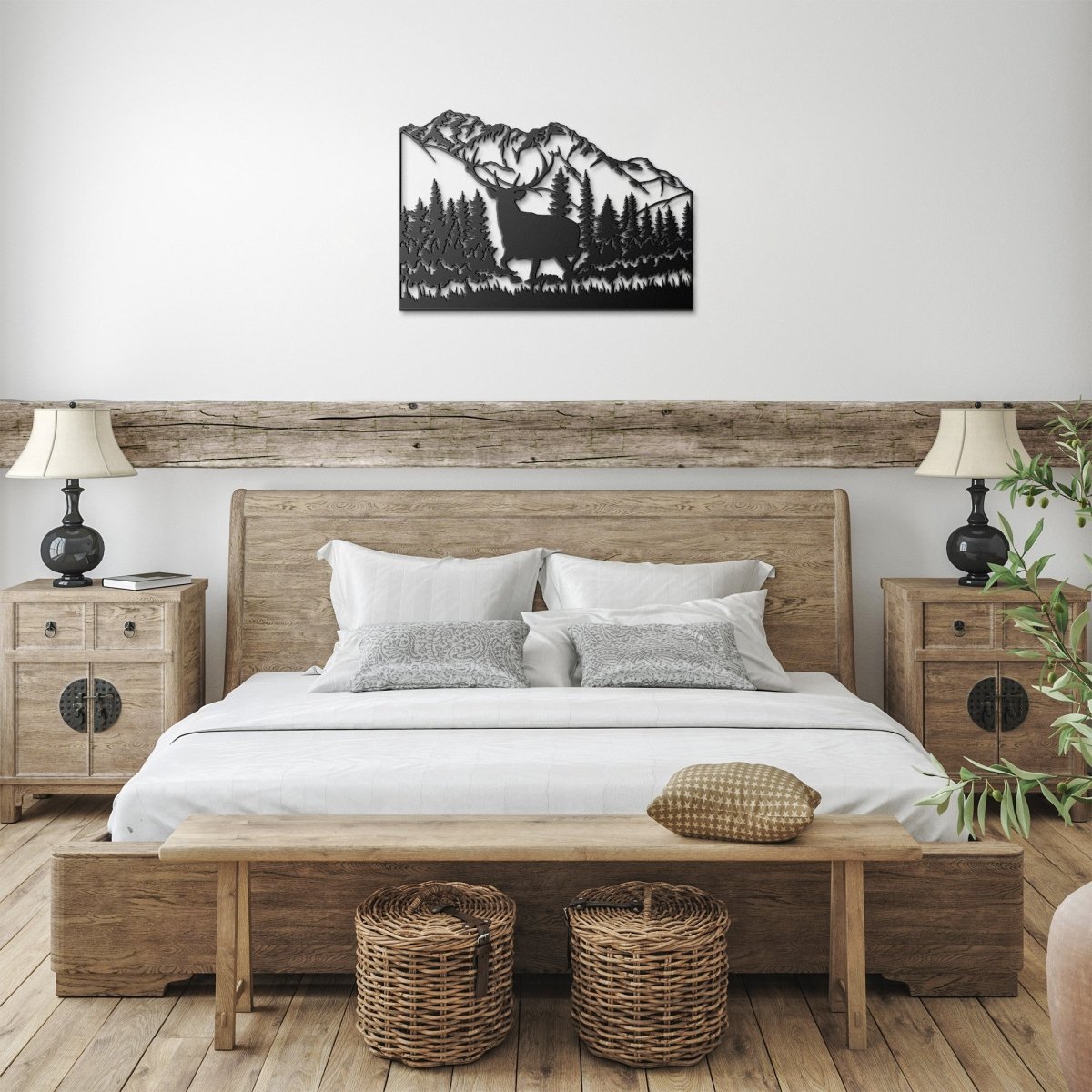 Deer in the Mountains - Metal Wall Art - Yucca Metal Art