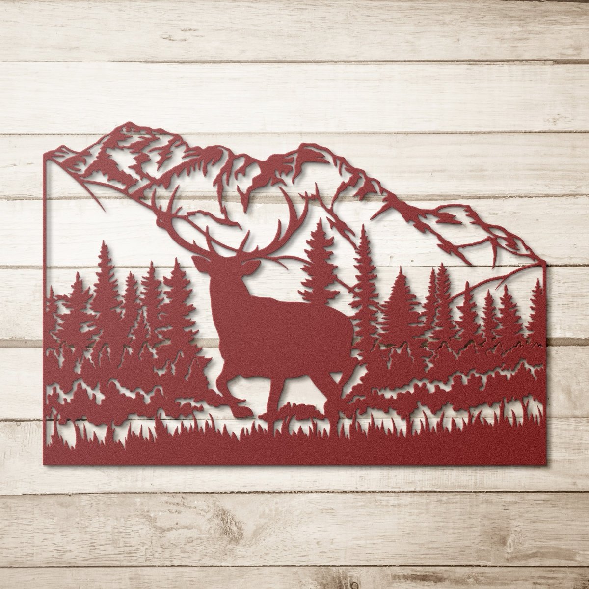 Deer in the Mountains - Metal Wall Art - Yucca Metal Art