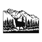 Deer in the Mountains - Metal Wall Art - Yucca Metal Art