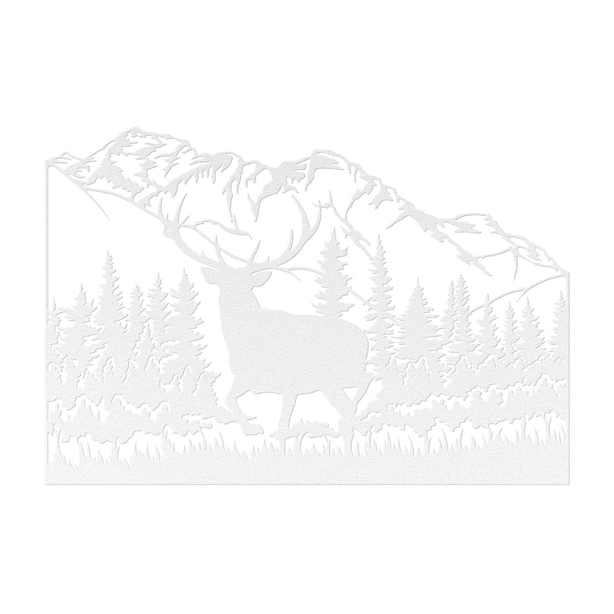 Deer in the Mountains - Metal Wall Art - Yucca Metal Art