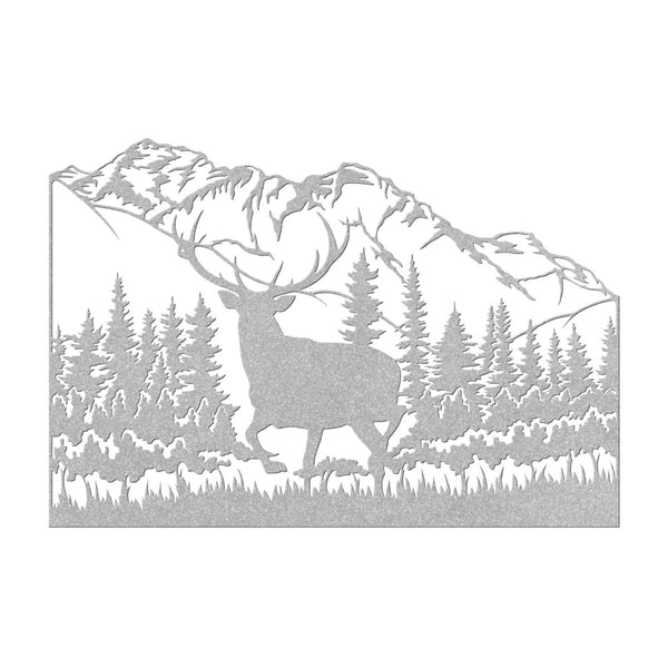 Deer in the Mountains - Metal Wall Art - Yucca Metal Art