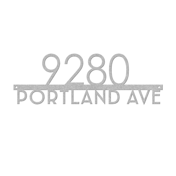 Elegant House Address Sign - Yucca Metal Art