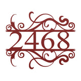 Fancy House Address Sign - Yucca Metal Art