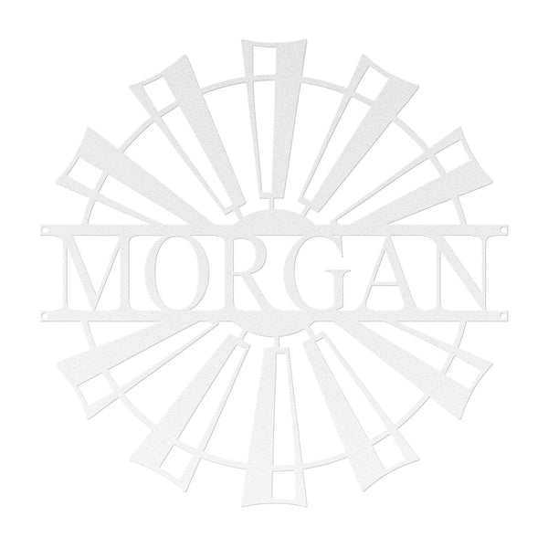 Farmhouse Windmill Monogram - Yucca Metal Art