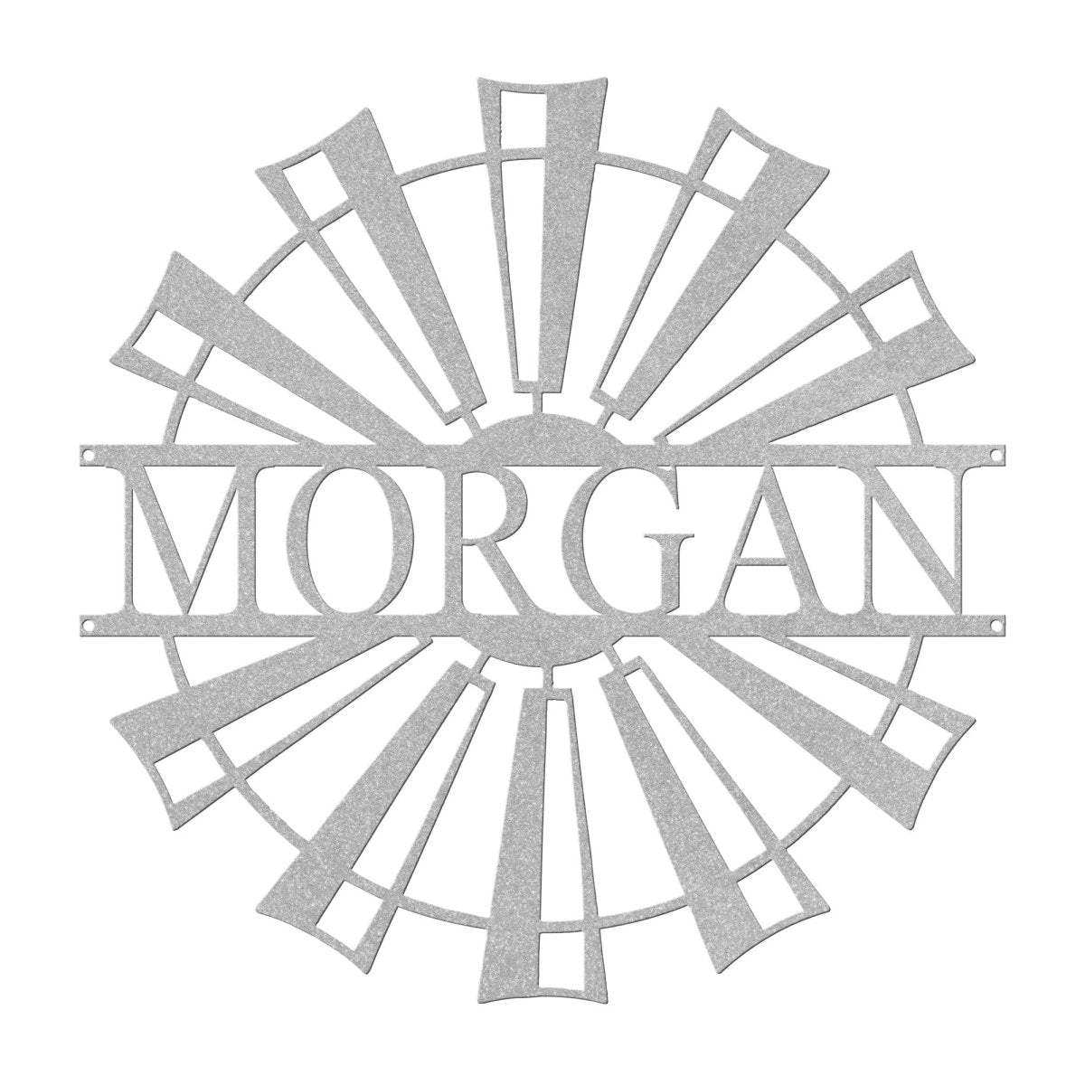 Farmhouse Windmill Monogram - Yucca Metal Art
