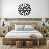 Farmhouse Windmill Monogram - Yucca Metal Art