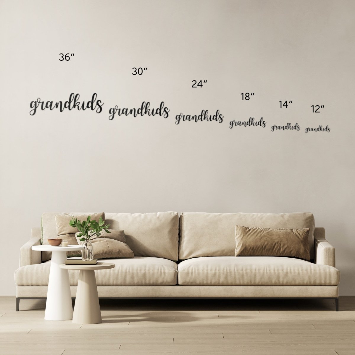 Grandkids - Metal Wall Art Words - Yucca Metal Art