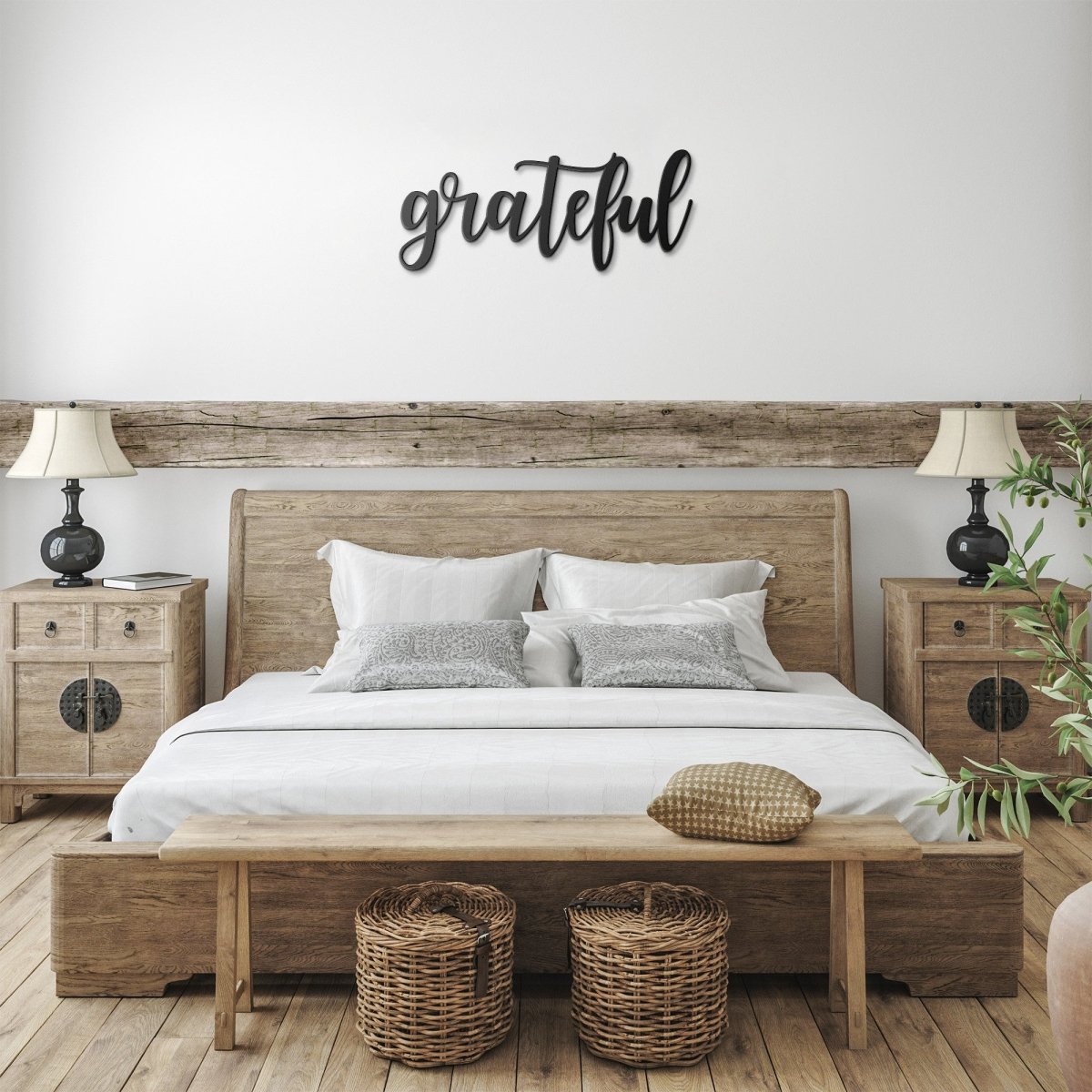 Grateful - Metal Wall Art Words - Yucca Metal Art