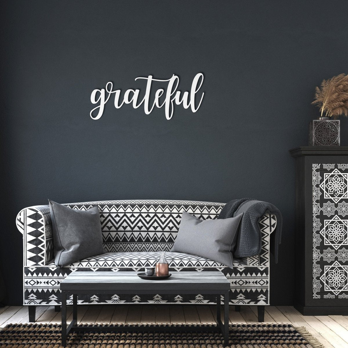 Grateful - Metal Wall Art Words - Yucca Metal Art