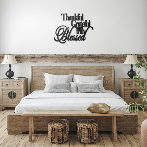Grateful - Metal Wall Art Words - Yucca Metal Art