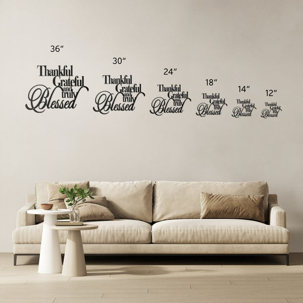 Grateful - Metal Wall Art Words - Yucca Metal Art