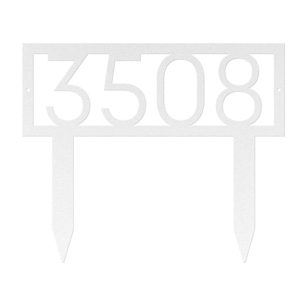 House Address Sign - Yard Sign - Yucca Metal Art