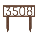 House Address Sign - Yard Sign - Yucca Metal Art