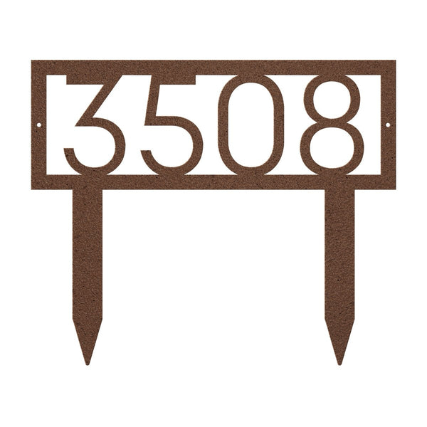 House Address Sign - Yard Sign - Yucca Metal Art