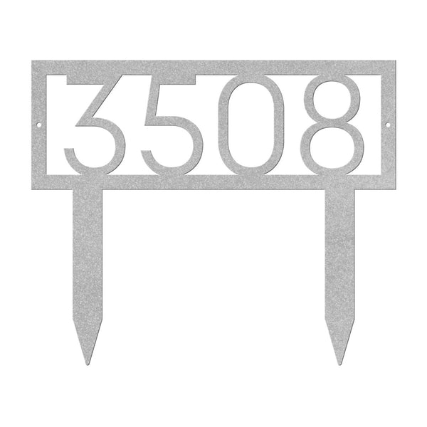 House Address Sign - Yard Sign - Yucca Metal Art