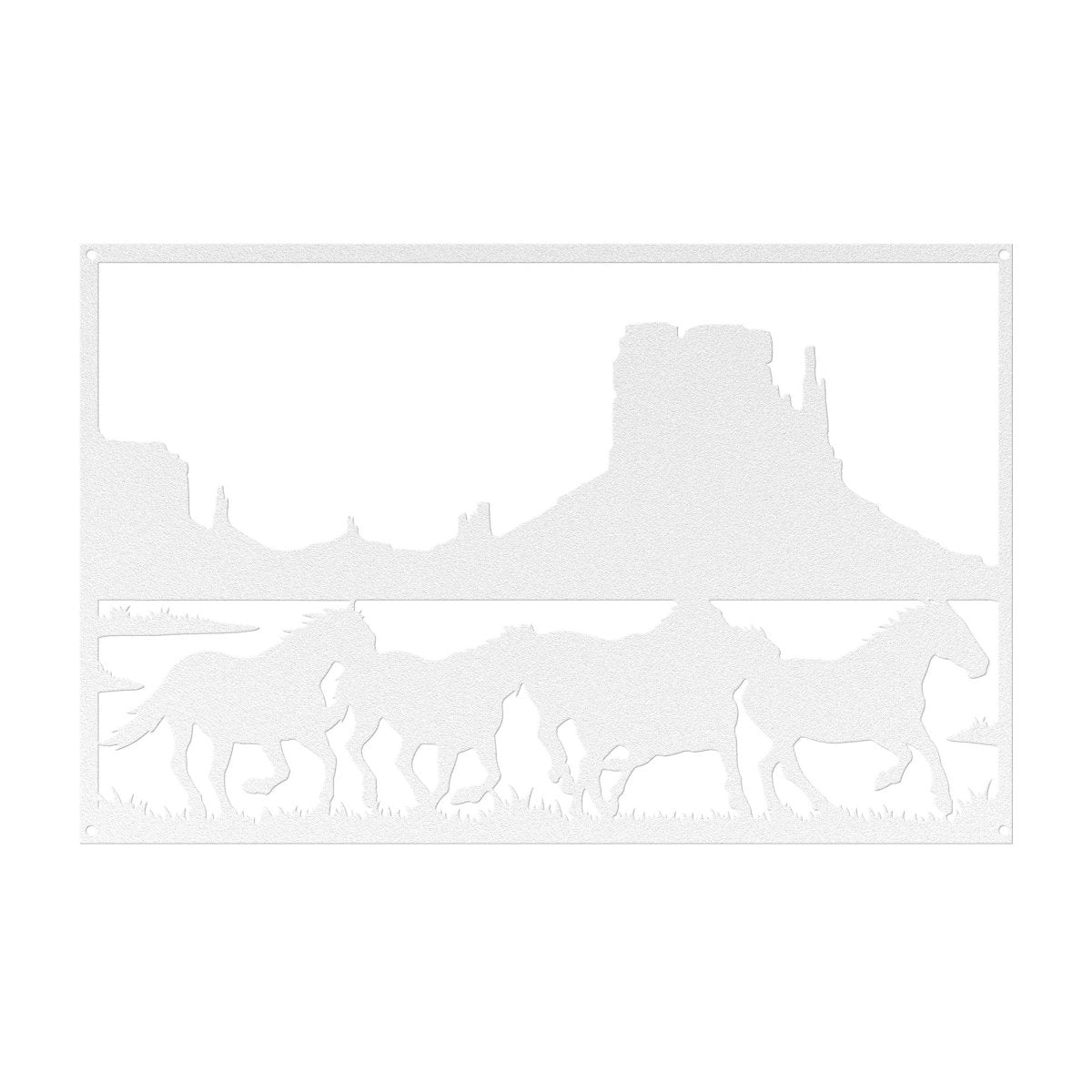 Wild Horses in the Desert - Metal Wall Art - Yucca Metal Art
