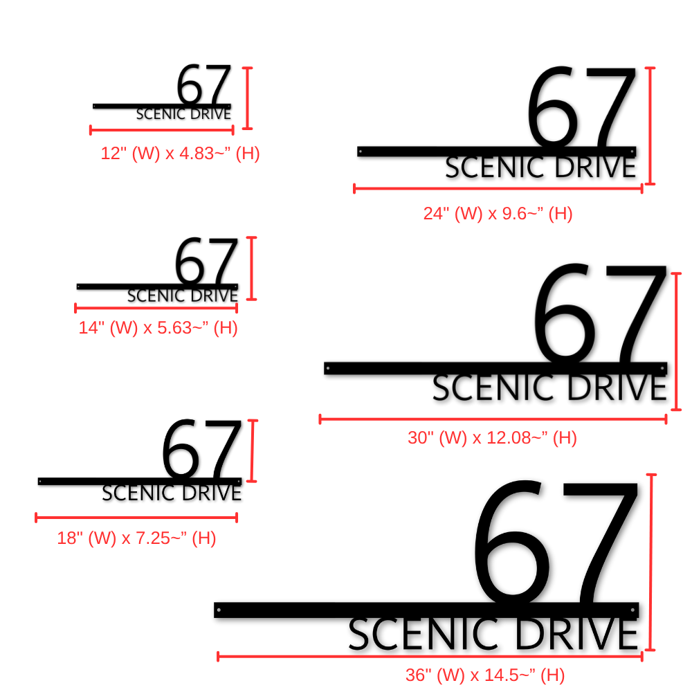 Upscale House Address Sign - Right