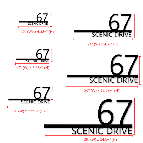 Upscale House Address Sign - Right