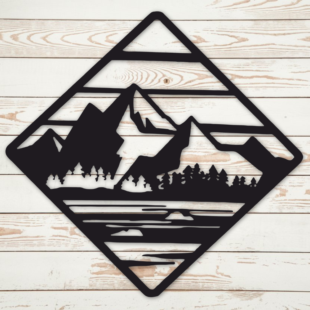 Modern Mountains - Metal Wall Art