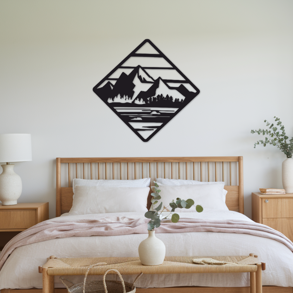 Modern Mountains - Metal Wall Art