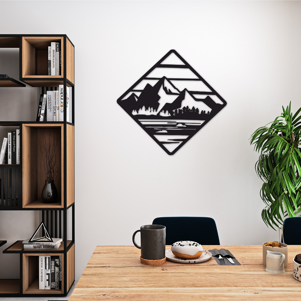 Modern Mountains - Metal Wall Art