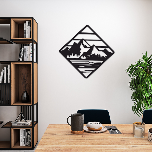 Modern Mountains - Metal Wall Art