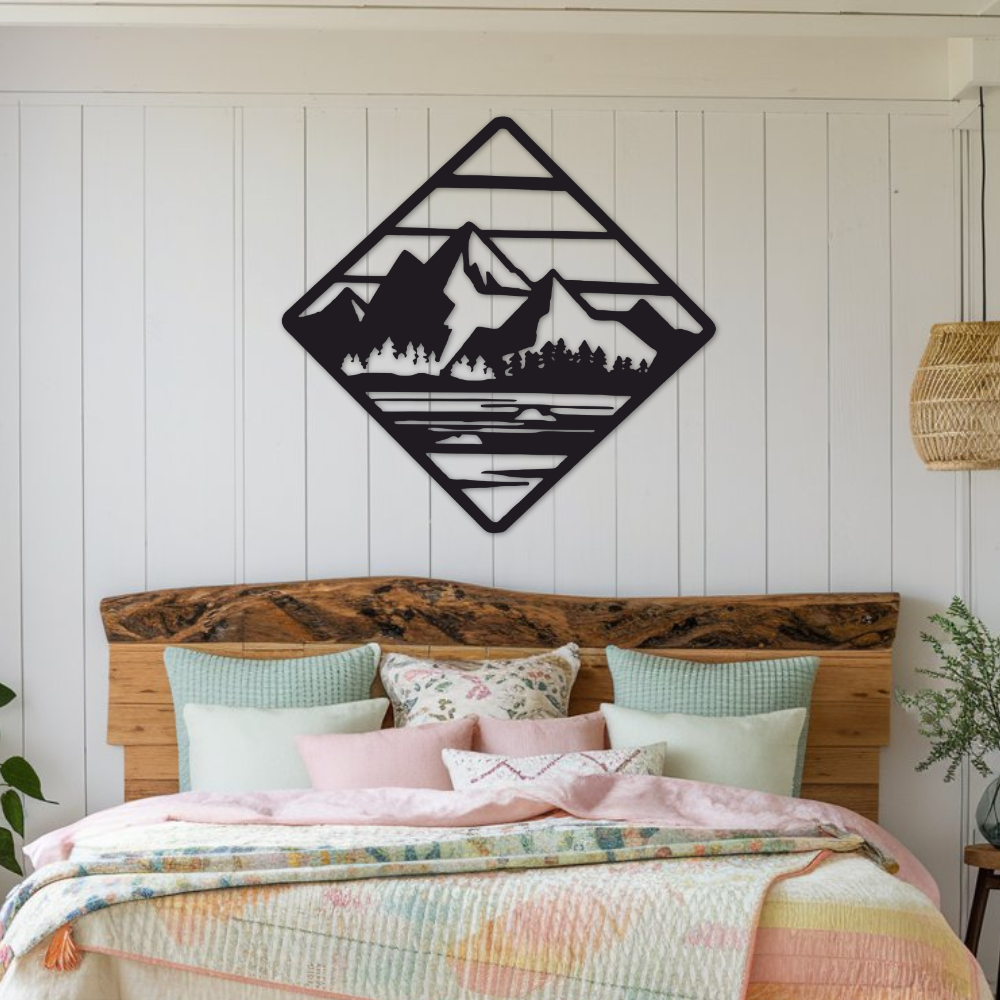 Modern Mountains - Metal Wall Art