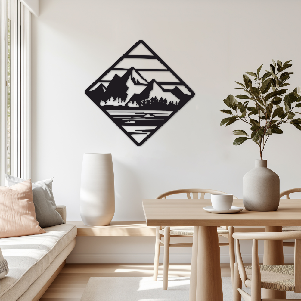 Modern Mountains - Metal Wall Art