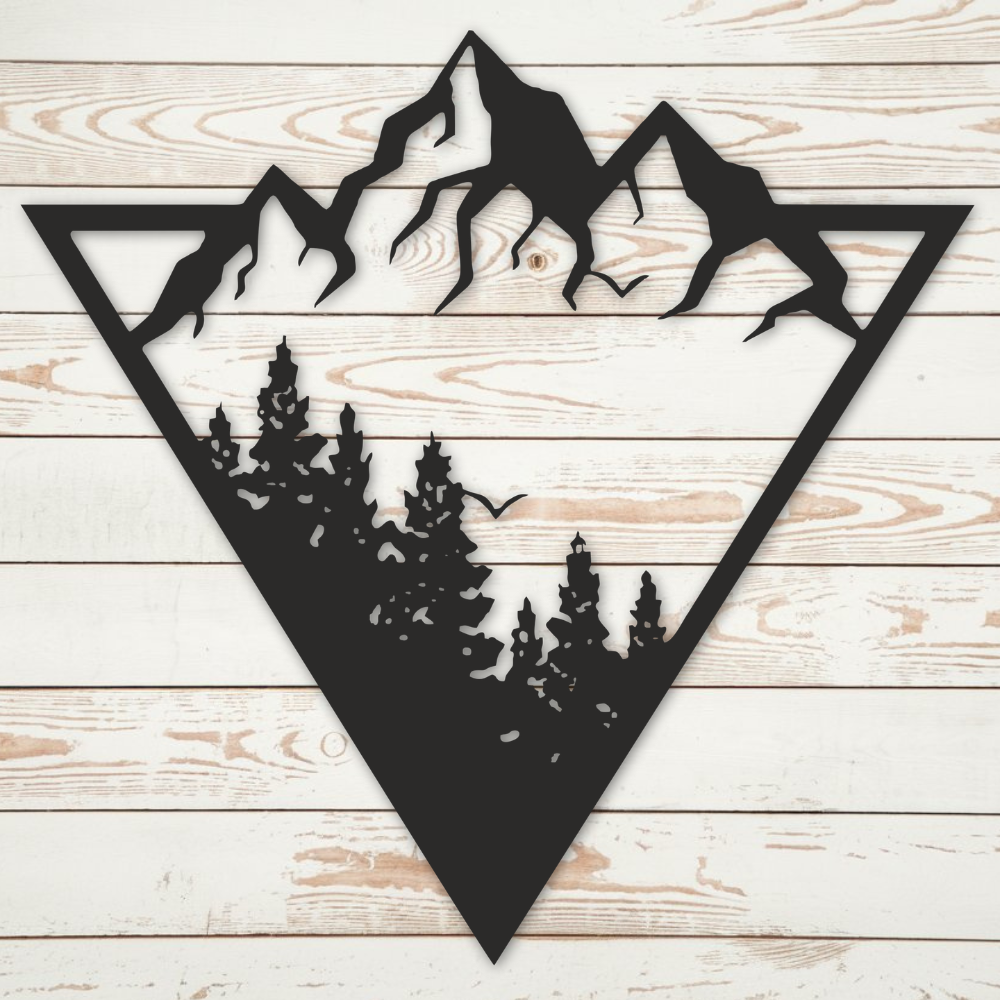Modern Mountains - Metal Wall Art