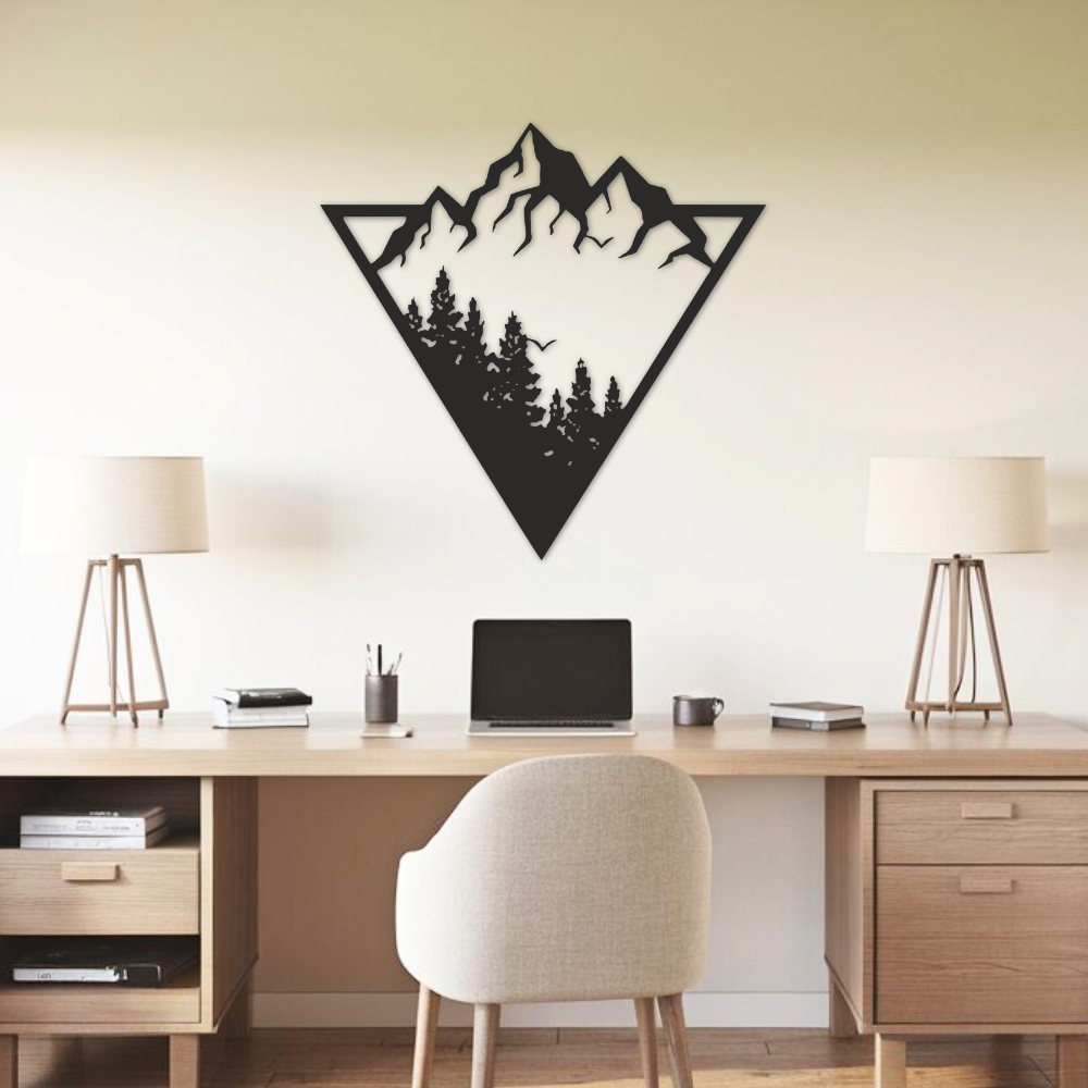 Modern Mountains - Metal Wall Art