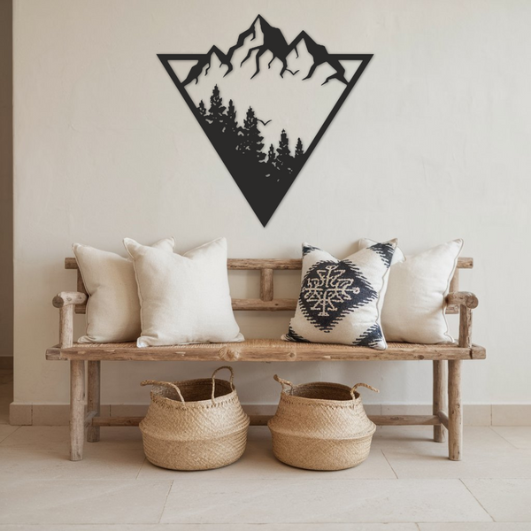 Modern Mountains - Metal Wall Art