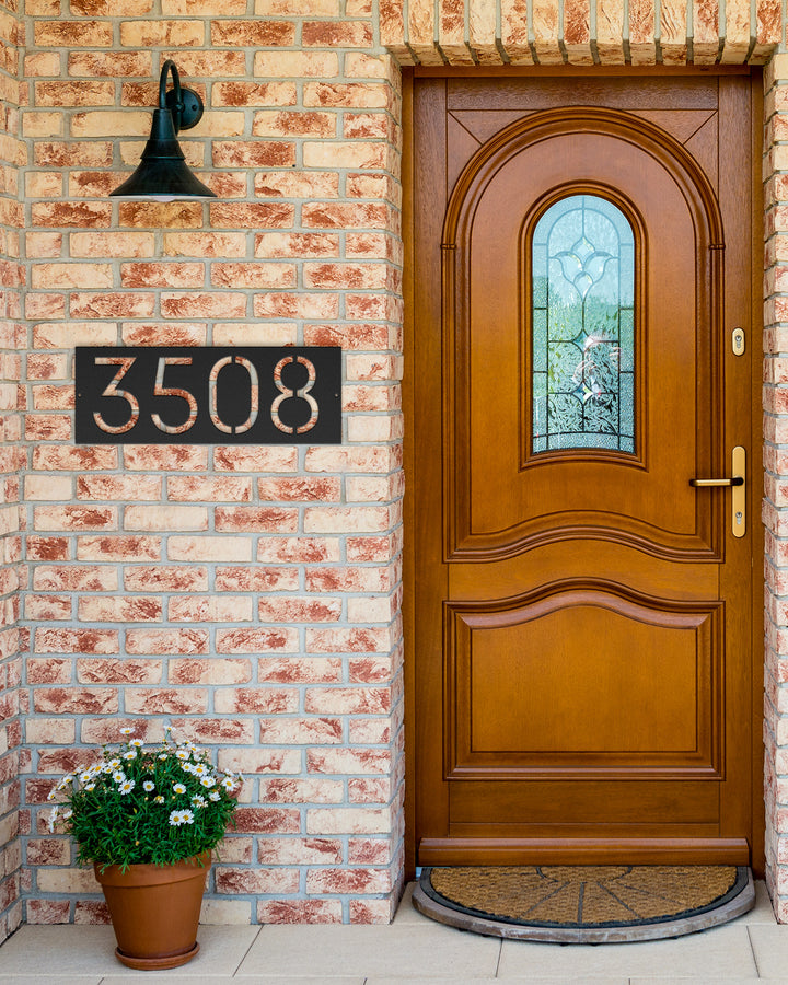 Bold House Address Sign.