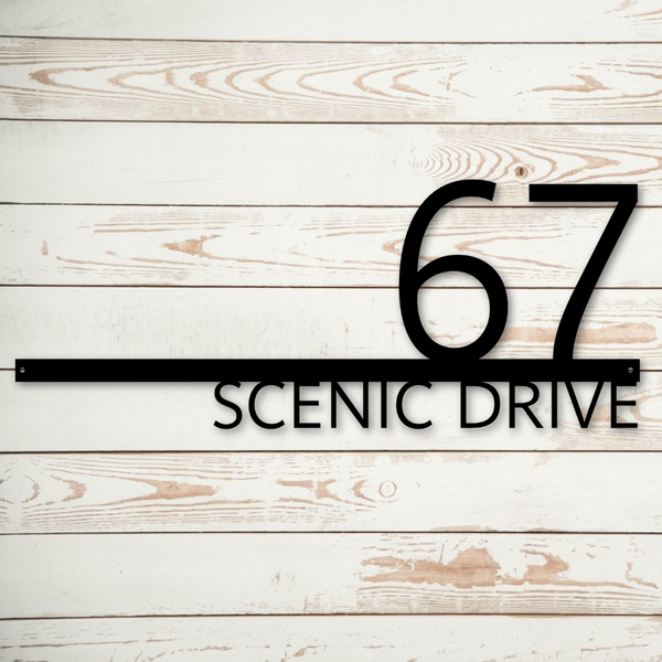 Upscale House Address Sign - Right