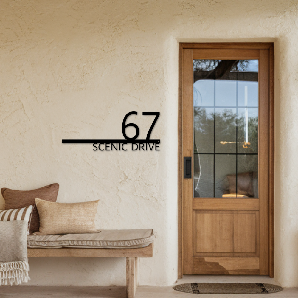 Upscale House Address Sign - Right
