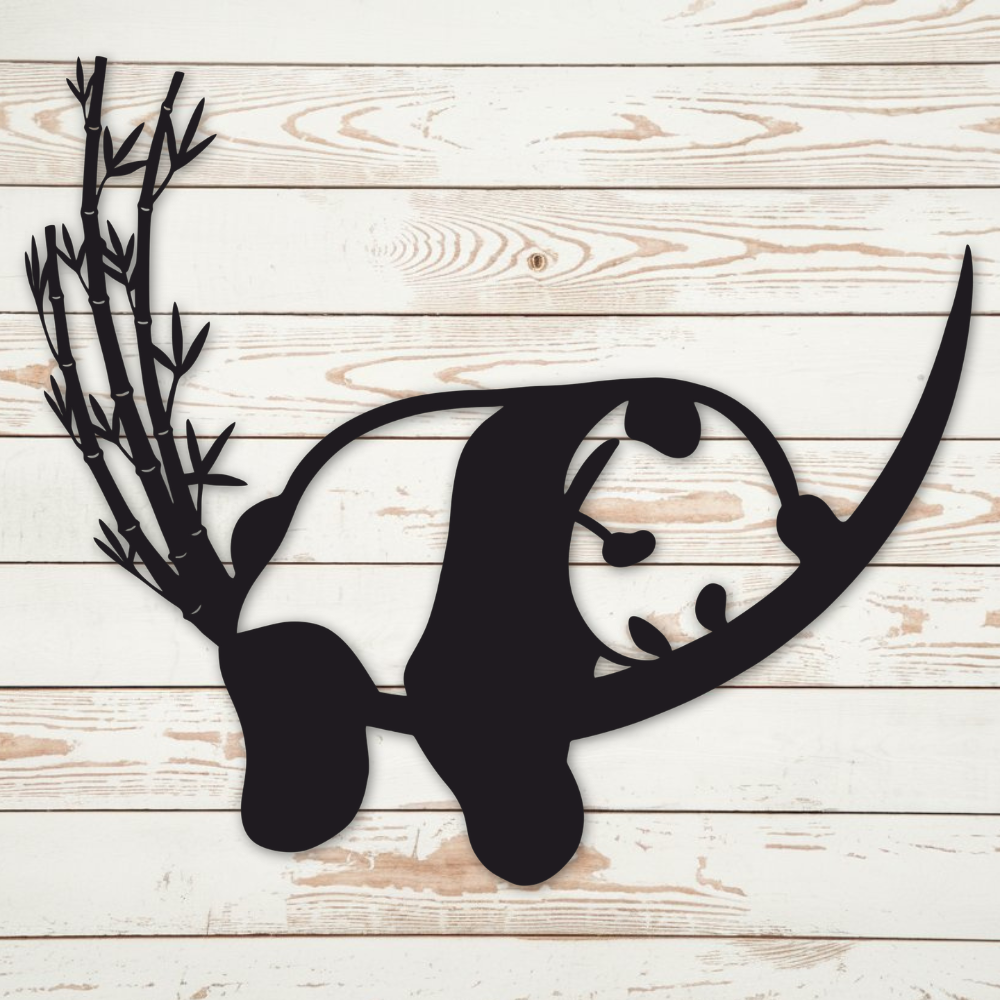 Tired Panda - Metal Wall Art
