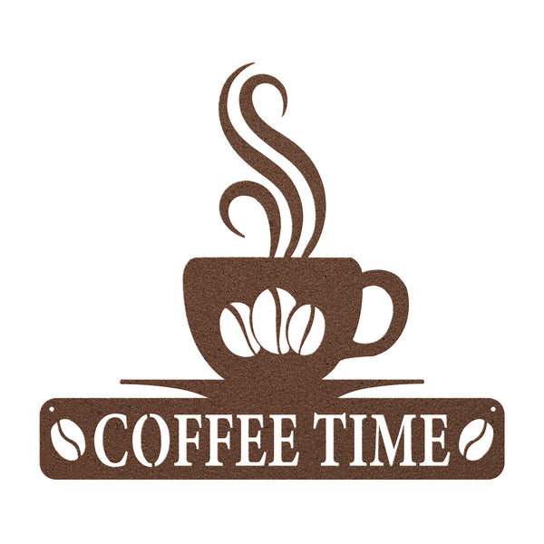 Coffee Time - Metal Wall Art.