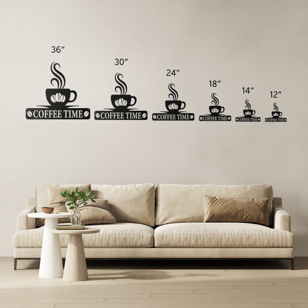 Coffee Time - Metal Wall Art.