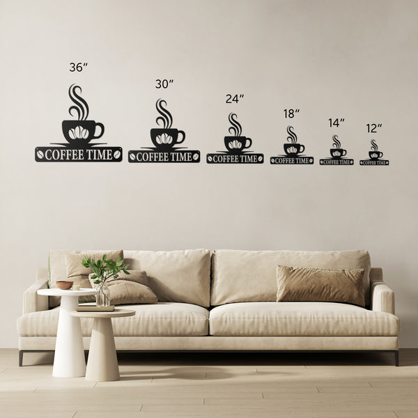 Coffee Time - Metal Wall Art.