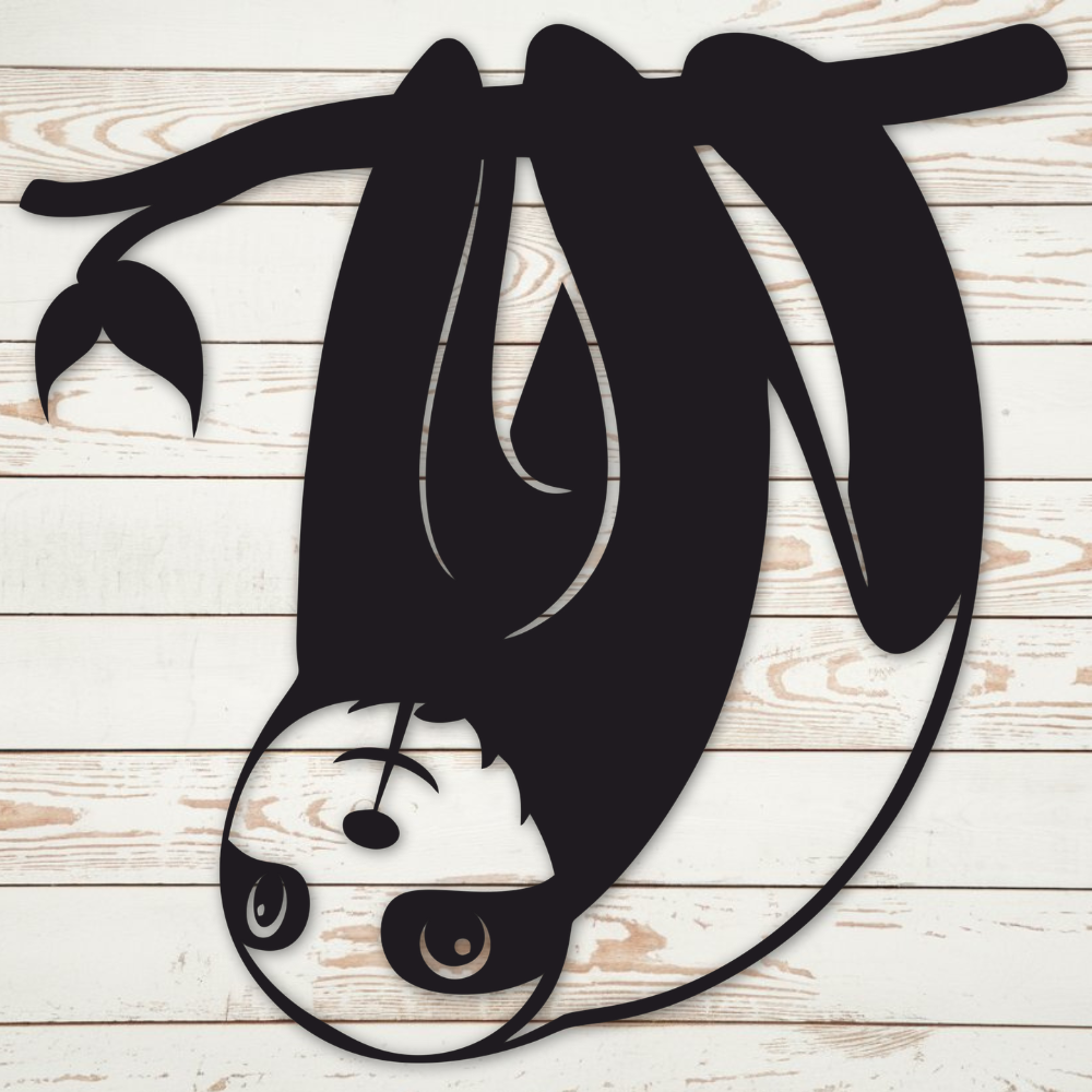 Happy Sloth - Metal Wall Art
